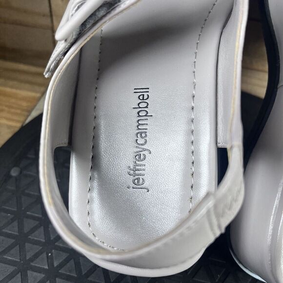 Jeffrey Campbell Women’s Size 6 Vanderbilt Toe Post Gray Sandals Square Toe - Picture 7 of 10